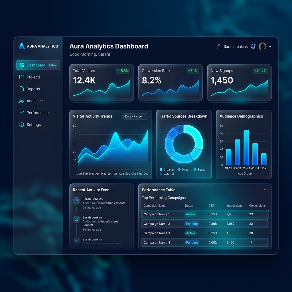 Exemplo de Dashboard de Automação